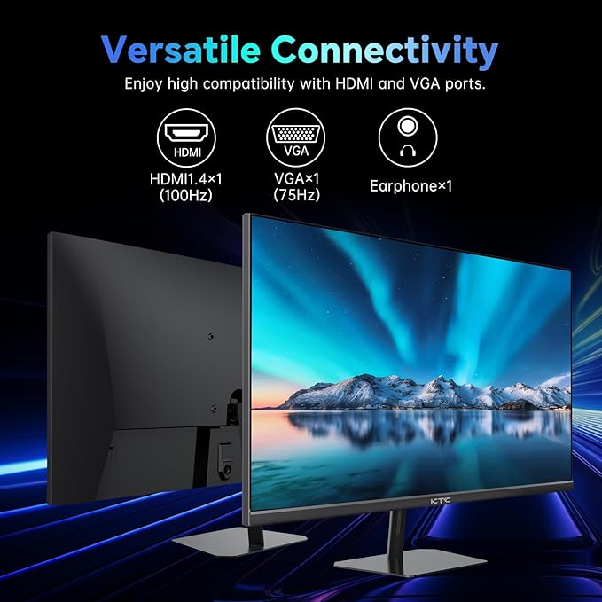 KTC 24.5 Inch FHD 100Hz IPS Computer Monitor, 1080P Eye Care PC Gaming Monitor - Image 6
