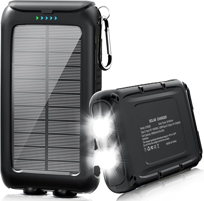 Kepswin Solar-Charger-Power-Bank-49800mAh Portable Solar Phone Charger by Kepswin