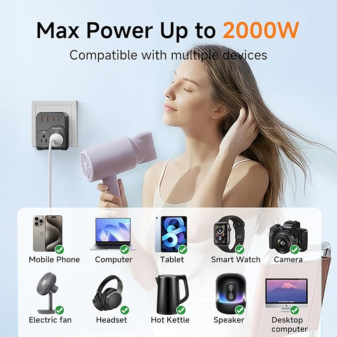 TREVOLTY 2000W Voltage Converter US to Europe, 220V to 110V Converter - Image 6