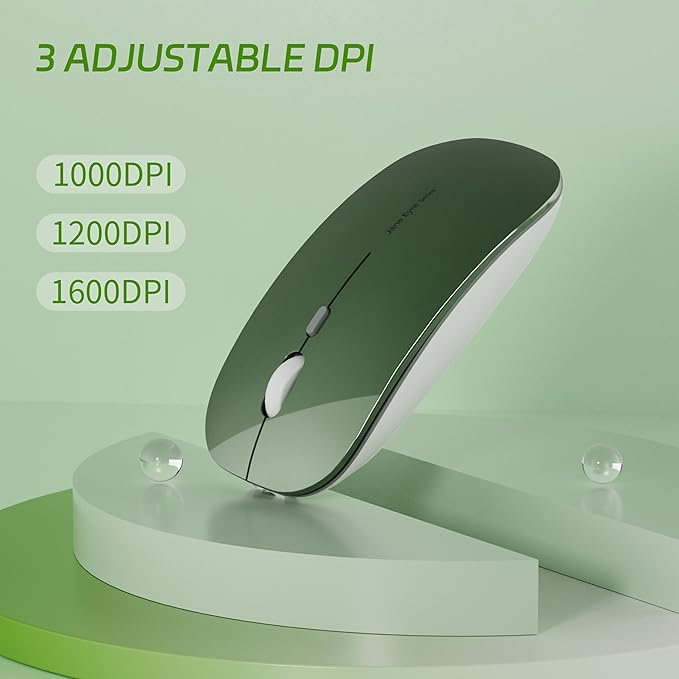 Uciefy Q5 Slim Rechargeable Wireless Mouse, 2.4G Portable Optical Silent Ultra - Image 5