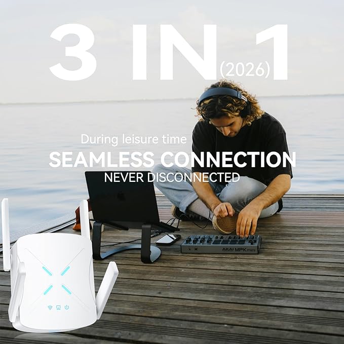 2026 WiFi Extender Signal Booster, 10X Faster WiFi 6 Extender, 18899 sq.ft. - Image 8