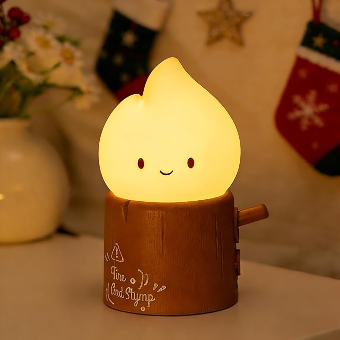 Tarinks Stump Fire Night Light, Flameless Candles Lamp, Torch Stump Light by Tarinks