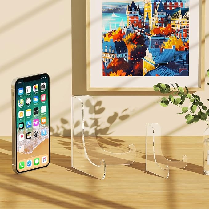 Dooiclear 5 Pack Acrylic Display Stand, Plate Stand - Image 5