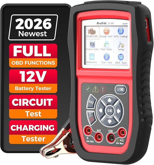 Autel AL539B OBD2 Scanner, 3-in-1 Code Reader Battery Tester Avometer by Autel