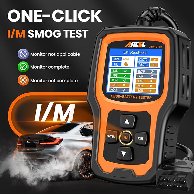 ANCEL AD410 PRO OBD2 Scanner and Battery Tester, 2-in-1 Car Diagnostic Tool - Image 7
