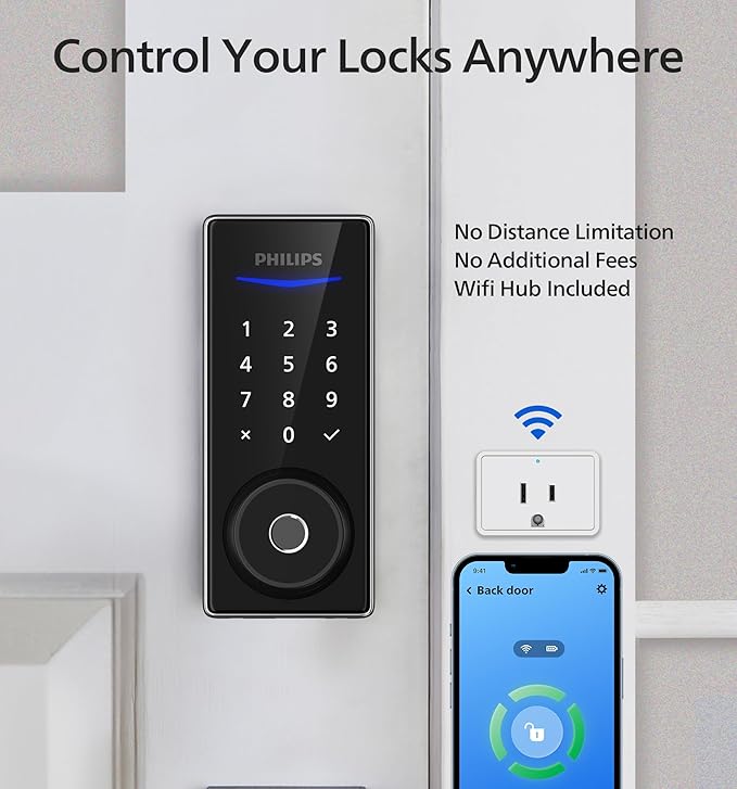 Philips Wi-Fi Smart Door Lock, Keyless Entry Door Lock - Image 3