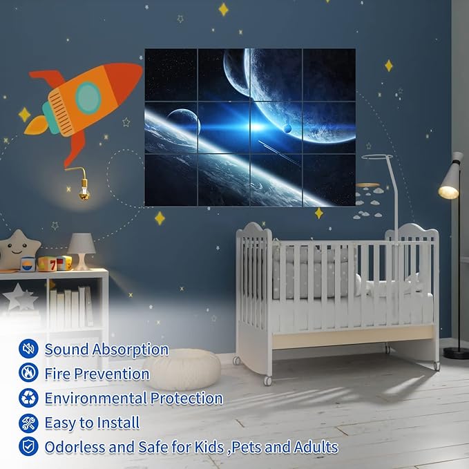 Dmsky Art Acoustic Panels, 48“x36”Acoustical Wall Panel, Decorative Sound - Image 5
