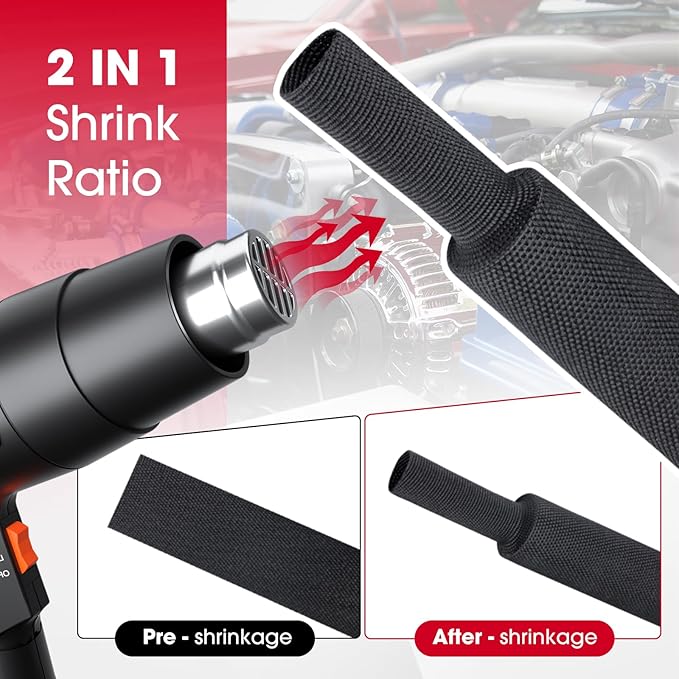 Sonoreboom 2 in 1 Heat Shrink Braided Sleeving Fabric Tubing-Ideal fit - Image 9