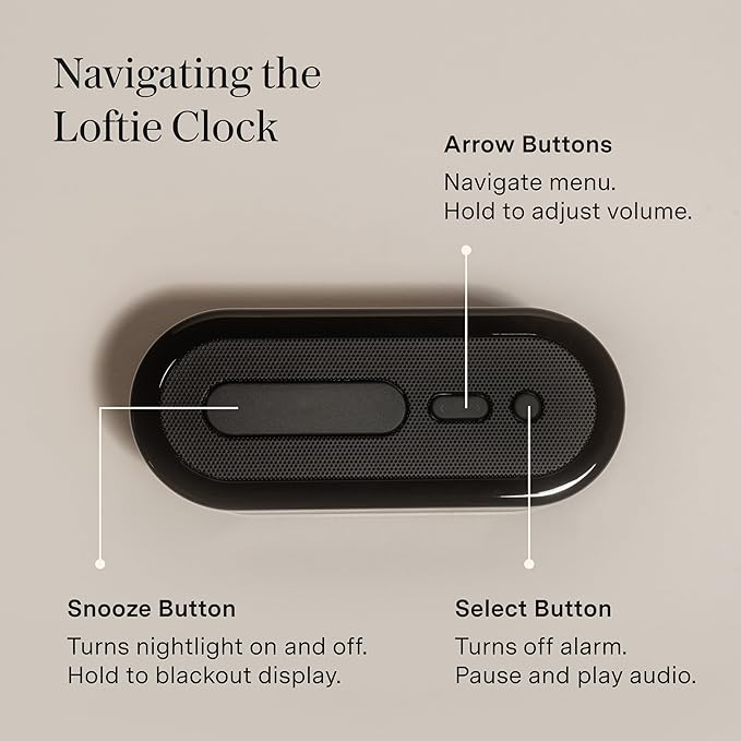 Loftie Alarm Clock with Sound Machine – Smart Alarm Clock with Light, Night - Image 4