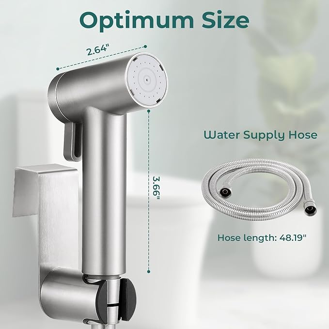 Handheld Bidet Sprayer for Toilet, Adjustable Water Pressure Control Rotary - Image 7