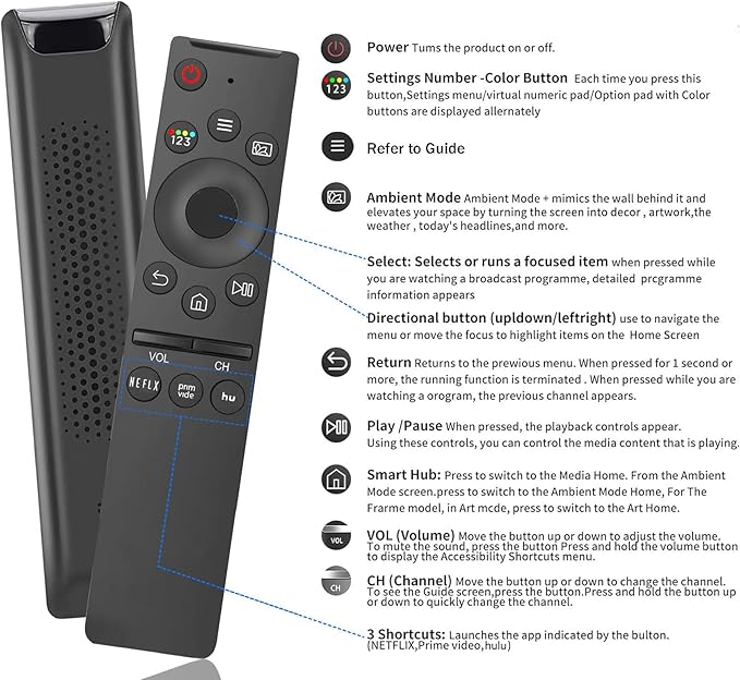 Replacement Remote Control for Samsung TV, Compatible for All Samsung TV LED - Image 7