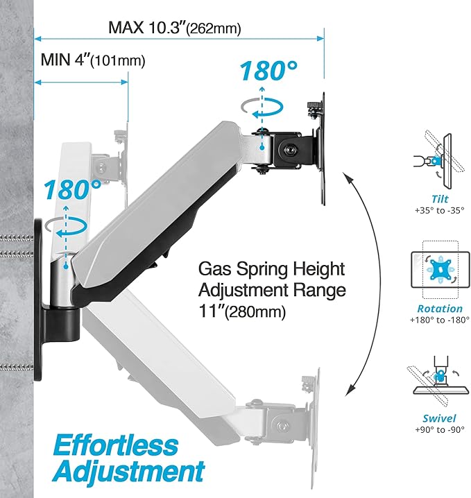 AVLT Single 32" Monitor Wall Mount - Image 3