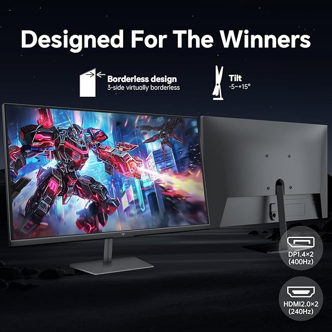 KTC 24.5 inch 400Hz 240Hz Gaming Monitor | Fast IPS 1ms | FHD 1080P Monitor | - Image 5