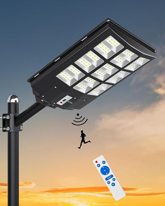 Gefolly SL-4600W Solar Street Light Outdoor 460000LM Wide Angle Commercial by GefollyLight