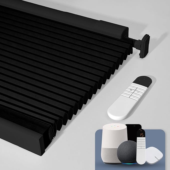 Boolegon No Drill Motorized Cellular Blinds by Boolegon
