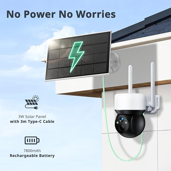 YOTON 4G LTE Solar Outdoor Security Camera Wireless, No WiFi Home Security - Image 3