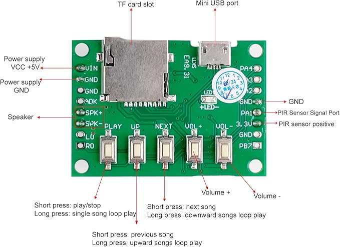 Geekstory MP3 Playback Kit Voice Recording Module Sound Recorder Board - Image 2