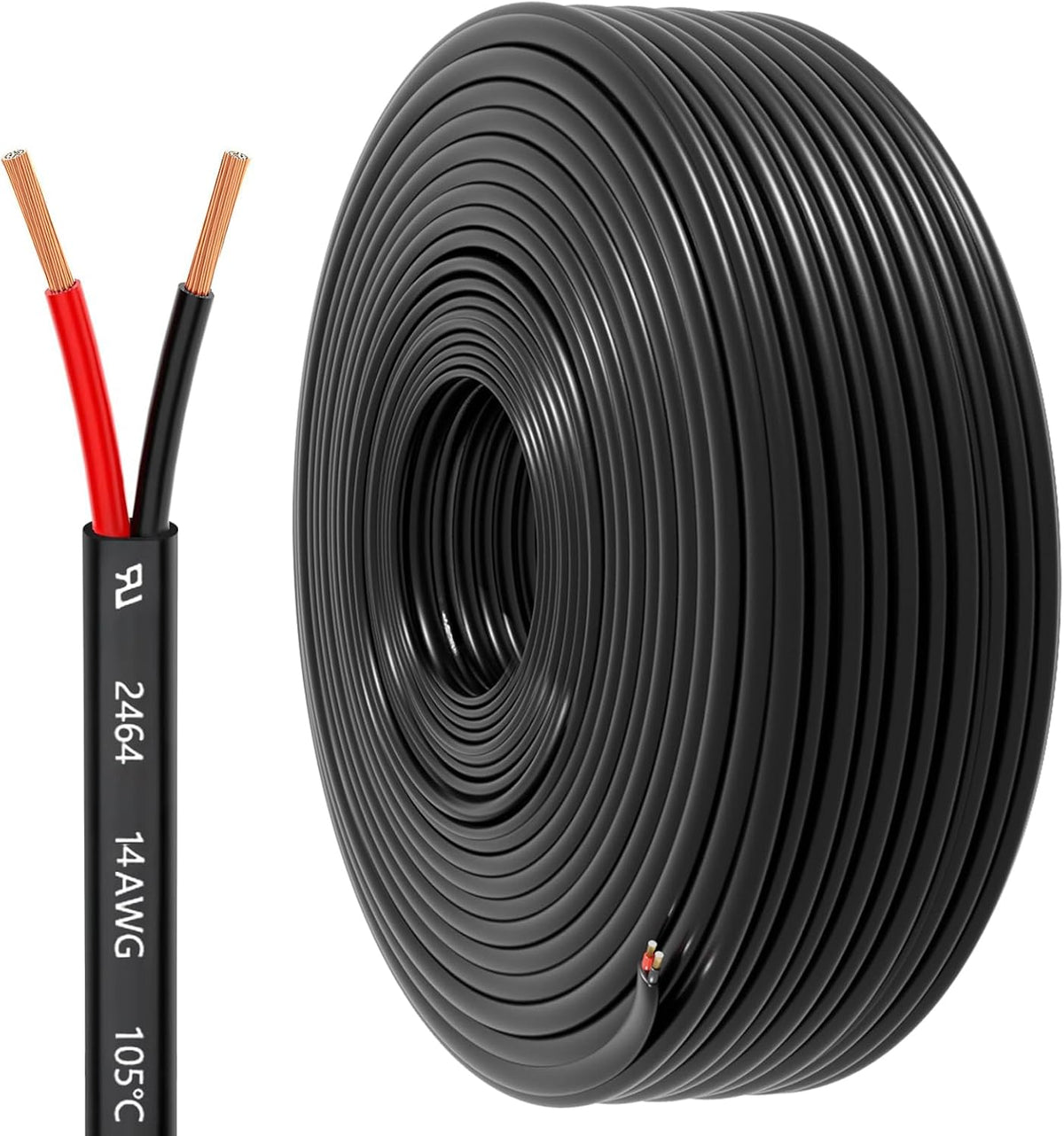 14 Gauge Wire 2 Conductor Electrical Wire, 14 AWG 2.08mm² Wire PVC Cord