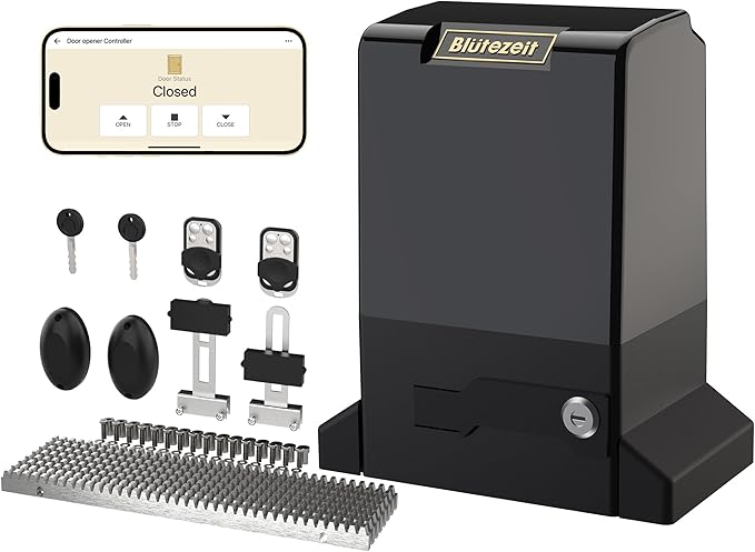 Blütezeit 6300lb WiFi Sliding Gate Opener App Control, Extra Heavy Duty by HomeGardenSolutions