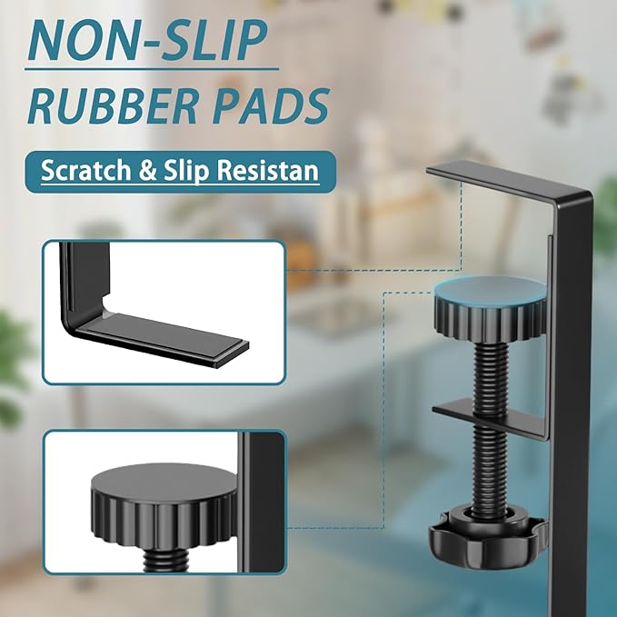 Under Desk Cable Management Tray, No Drill Mesh Desk Cable Tray, Wire - Image 6