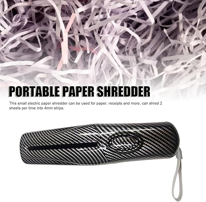 Fafeicy Portable Electric Paper Shredder 4mm Shredding 2 Sheet Capacity USB - Image 7