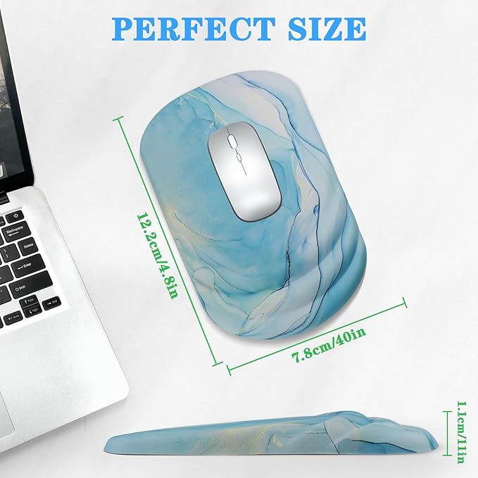 Mouse Pad Wrist Wrist Rest, Comfortable Memory Foam Wrist Rest, Non-Slip PU Base - Image 6