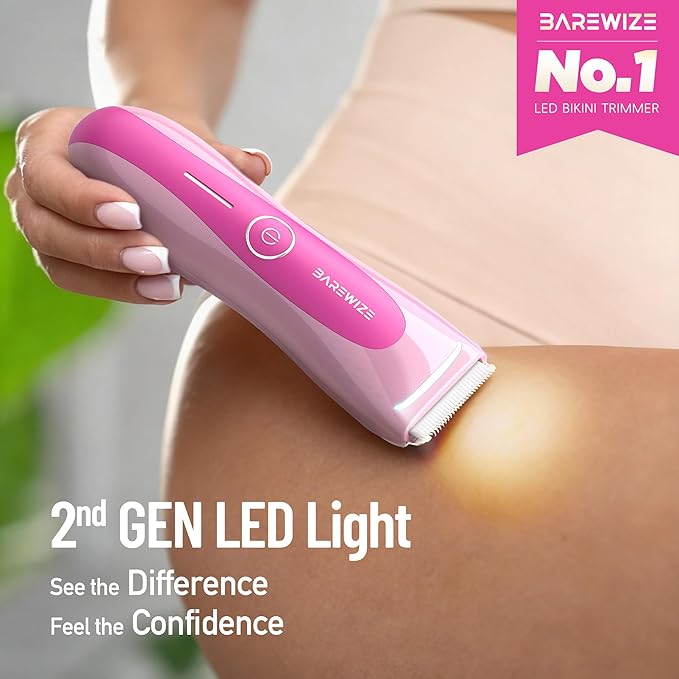 BAREWIZE Bikini Trimmer for Women, Electric Shaver for Women | LED Light - Image 3