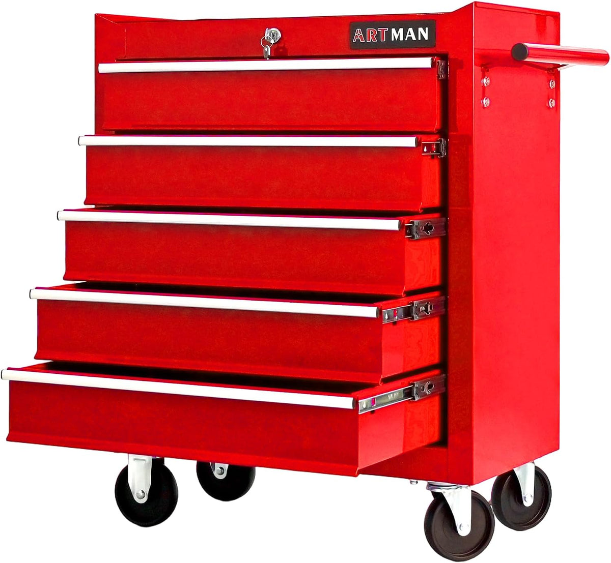 5 drawers rolling tool chest on wheels, multifunctional, main product view