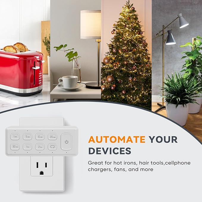 TOPELER Countdown Digital Timer Outlet, Plug-in Timer - Image 7