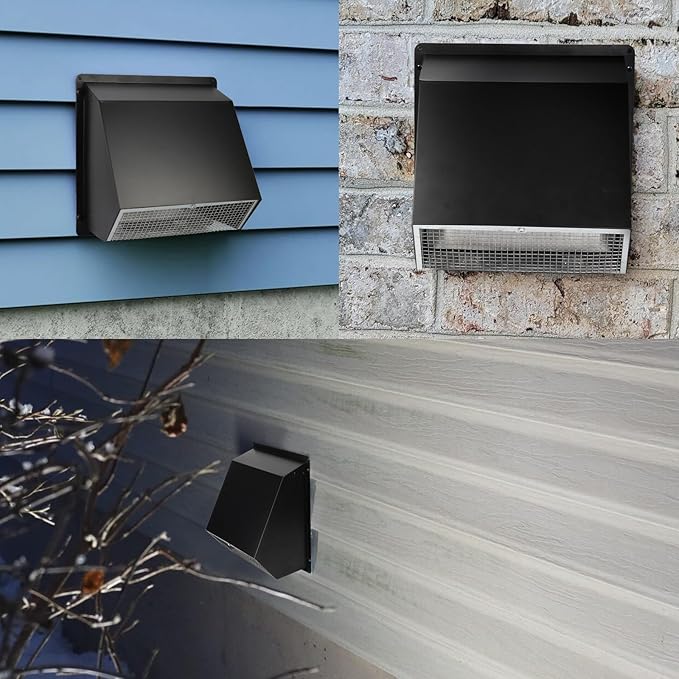 6 Inch Wall Vent Exhaust Vent Dryer Vent Cover Outside, Galvanized Steel - Image 8