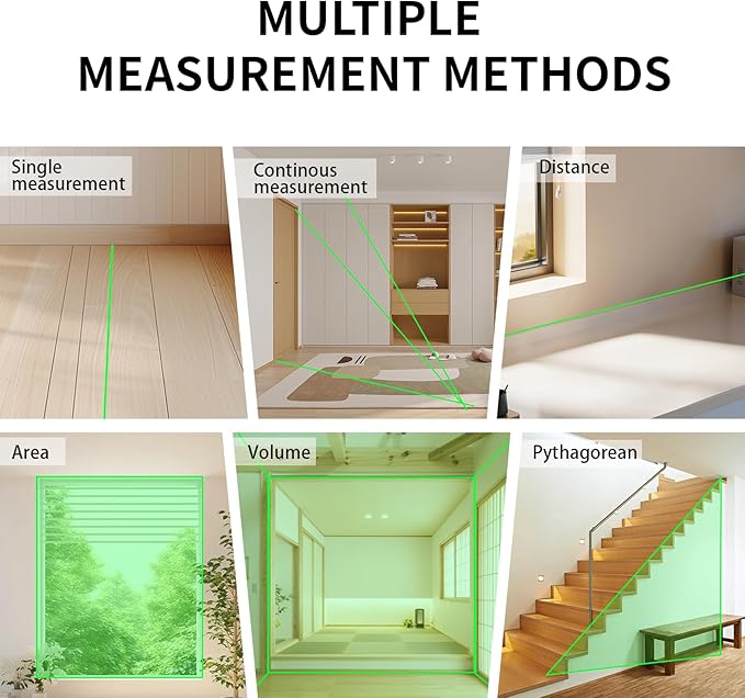Green Laser Distance Meter 393.7ft Digital Measuring Tool - Image 6