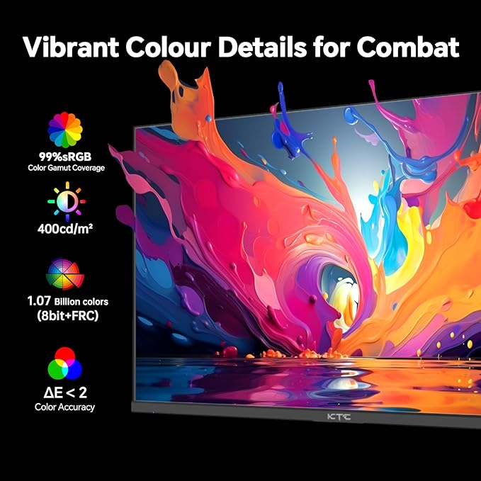 KTC 24 inch Gaming Monitor QHD 180Hz, Fast IPS 1440p Computer Monitor, - Image 5