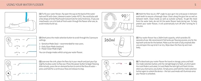 Ordo Water Flossers for Teeth, Cordless IPX7 Waterproof Oral Irrigator - Image 10
