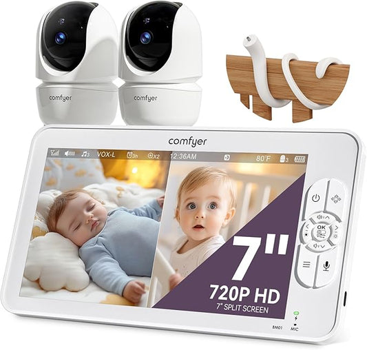 Comfyer 7" HD Split-Screen Baby Monitor by comfyer