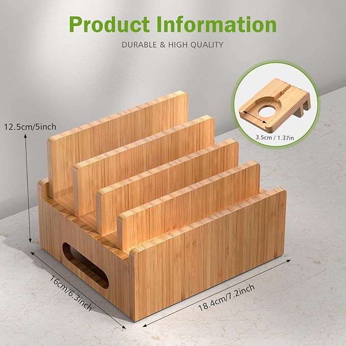 Pezin & Hulin Bamboo Charging Stations, Cell Phone Organizer - Image 7