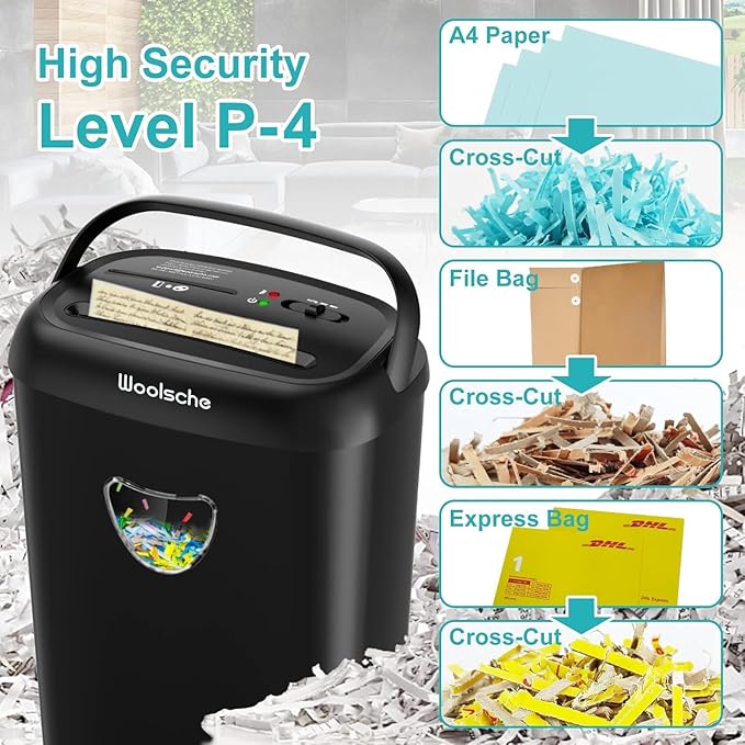 Home Office Paper Shredder, 14-Sheet Cross Cut - Image 3