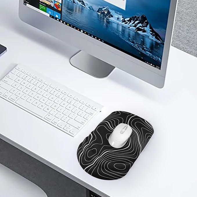 Mouse Pad Wrist Wrist Rest, Comfortable Memory Foam Wrist Rest, Non-Slip PU Base - Image 7