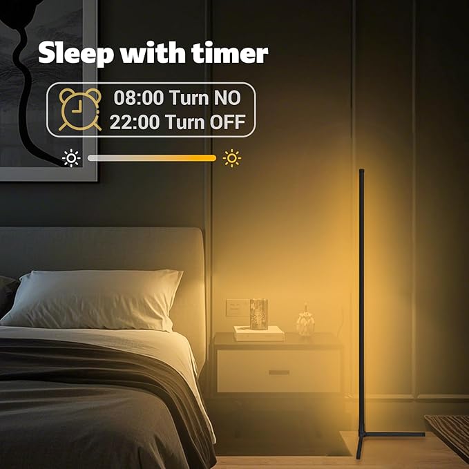 Tyute Corner Floor Lamp 2 Pack, LED Lamps - Image 7