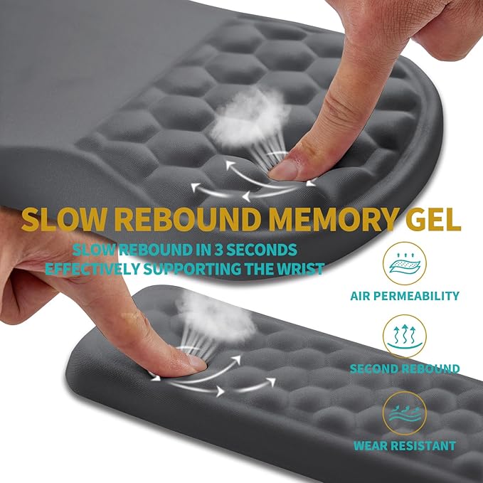 Hokafenle 2 in 1 Ergonomic Mouse Pad Wrist Support & Wrist Rest - Image 3