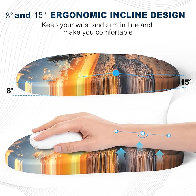 Hasinart Ergonomic Mouse Pad and Keyboard Wrist Rest - Image 3