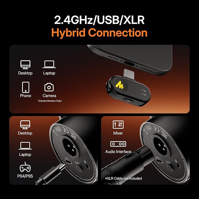 MAONO PD200W Hybrid Wireless Podcast Equipment Bundle - Image 3