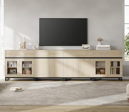 WAMPAT Modern TV Stand for TVs up to 120 inch, 4 in 1 TV Console by WAMPAT