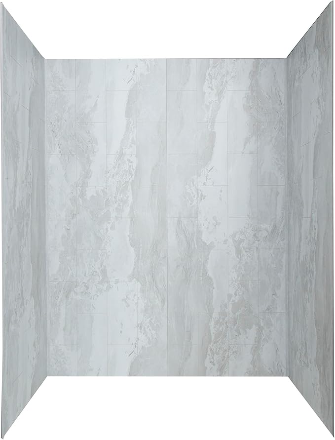 Palisade 78in x 60in x 32in Waterproof Vinyl Shower Surround Kit by PalisadeWallTilesandPlanks
