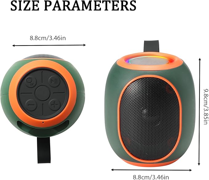 Portable Bluetooth Speaker – 8W HD audio quality, TWS stereo pairing, LED light - Image 8