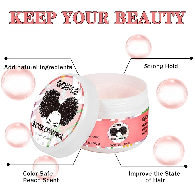 8.8oz Edge Control Wax for Women Strong Hold Non-greasy Edge Control Smoother - Image 3