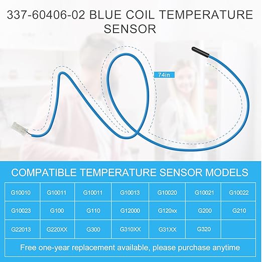 Blue Coil Temperature Sensor 334-60406-02 337-60406-02 Green Cabinet - Image 3