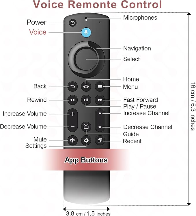 Replacement Remote for All FireSeries, Remote for TV Stick, TV Cube, Remote for - Image 7