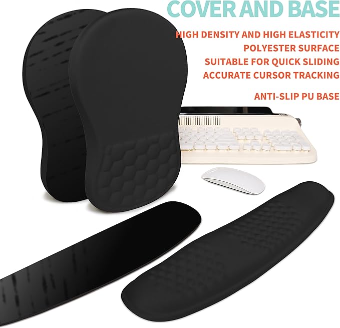 KUOSGM 2-in-1 Ergonomic Set, Wave Rise Keyboard Wrist Rest and Massage Bulge - Image 6