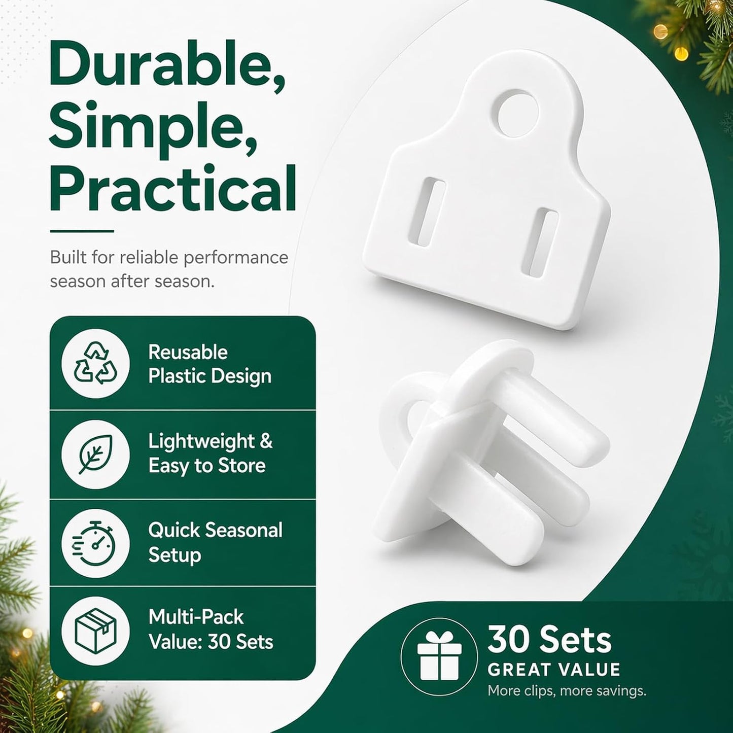 30 Sets Waterproof Outlet Cover and Weatherproof Gaskets,Outdoor Extension Cord Cover Sotp GFCI Tripping,Waterproof Plug cover,Waterproof gasket for outdoor male-female plug adapters White