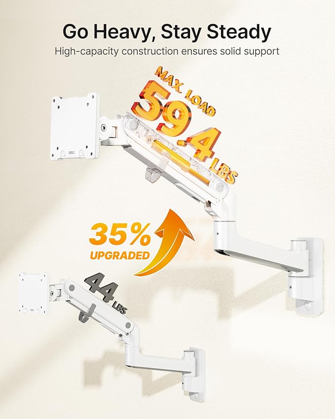 monTEK Monitor Wall Mount for 17-57“ up to 59.4 lbs Ultrawide Screens, Single - Image 3